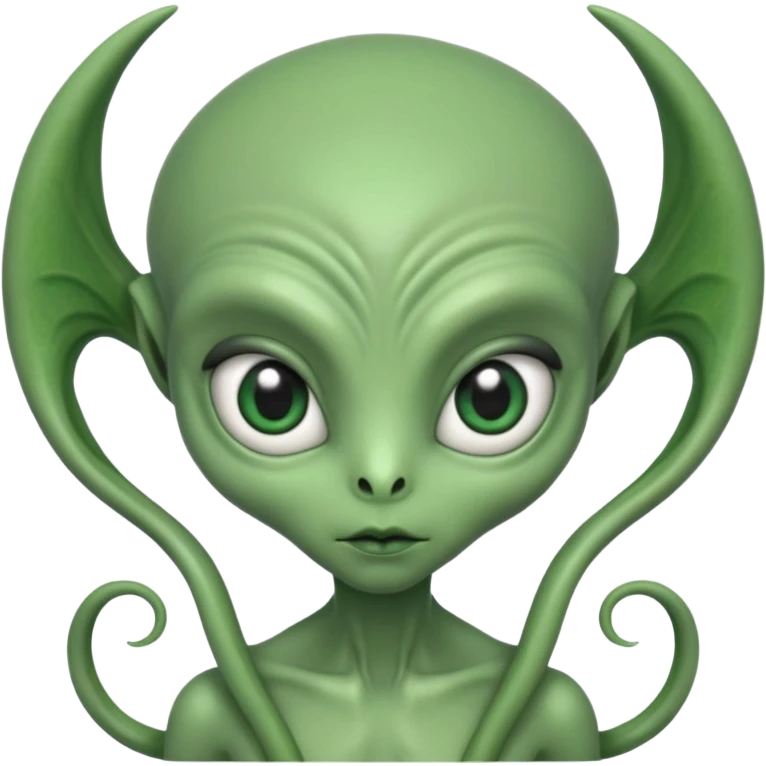 alien with bow emoji