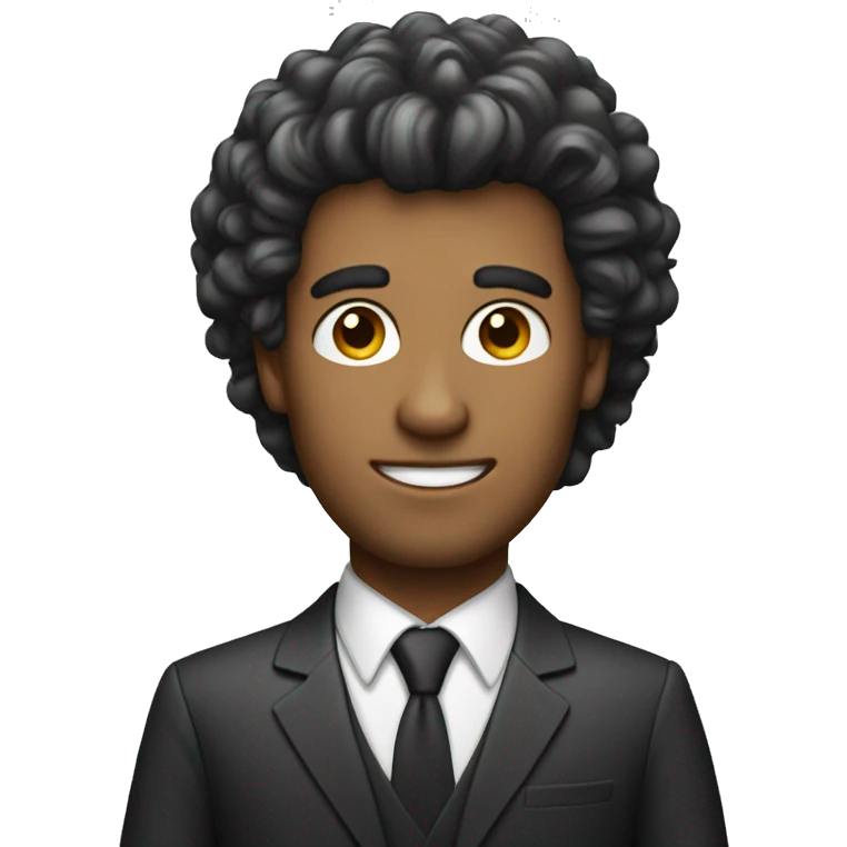 short male business man with big hair emoji