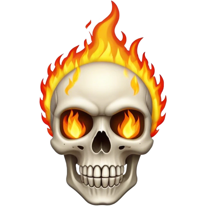 skull with fire emoji