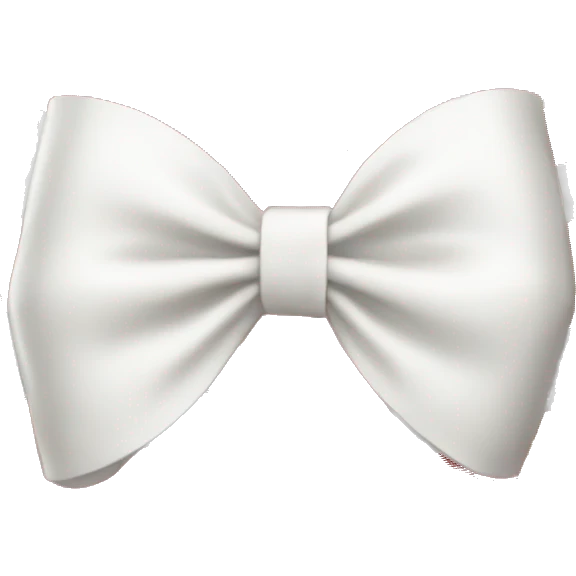 white bow with red flowers emoji