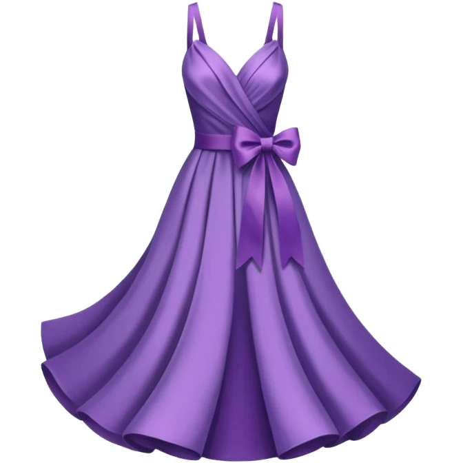 purple ribbon dress emoji