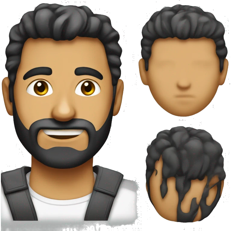 رجل واقف على رجليه و واضع يديه على بطنه emoji