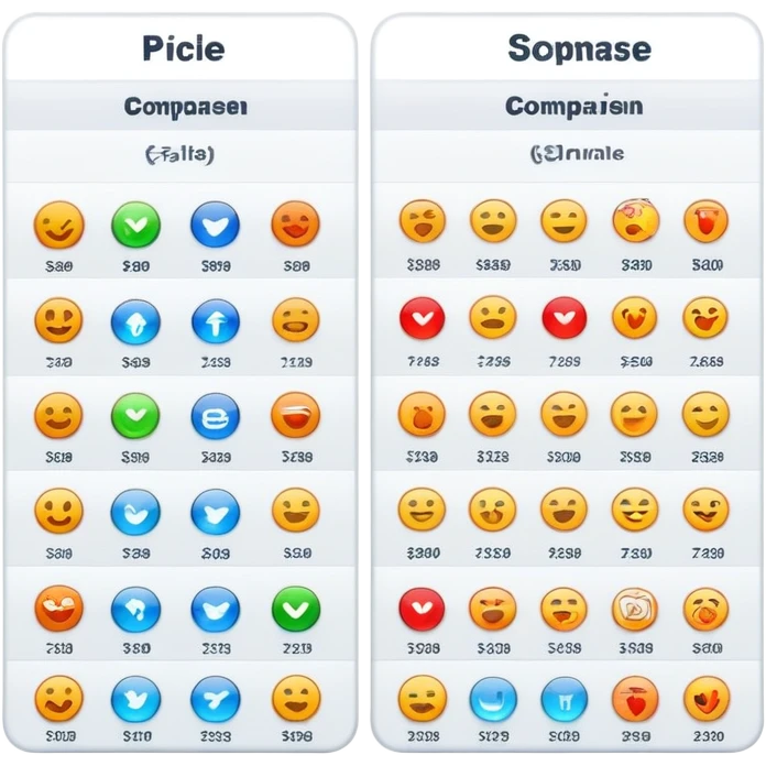 Pricing comparison table showing value proposition clearly emoji