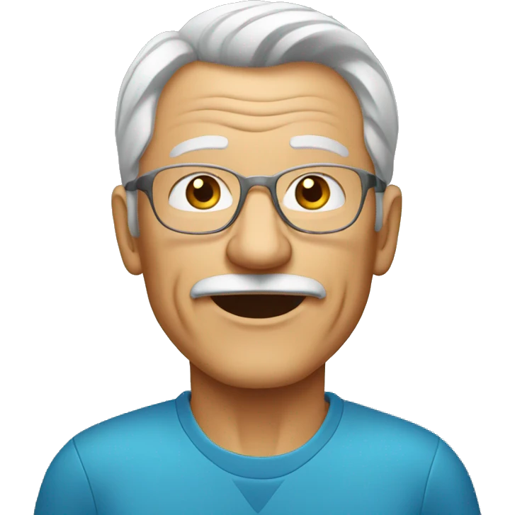 senior man sports emoji