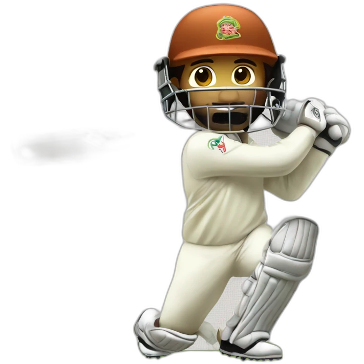 Cricket batsman emoji