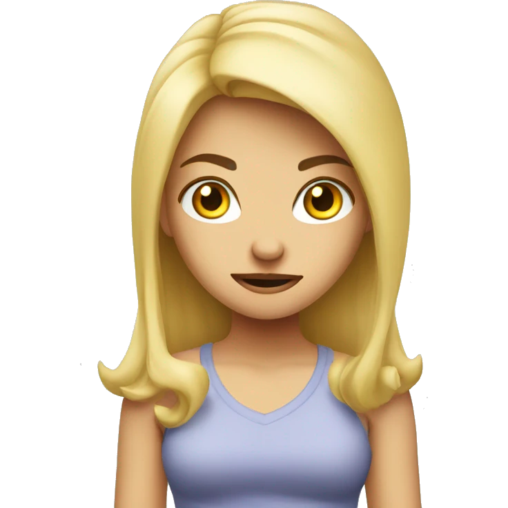 blond girl mad emoji