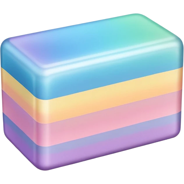 Colorful shiny Pastel soap bar  emoji
