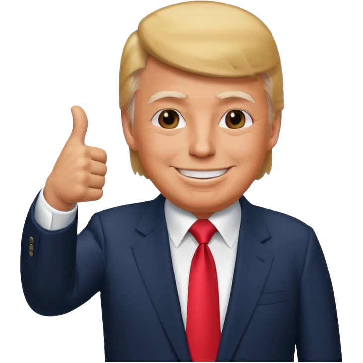 Treump avec des doit donneur emoji
