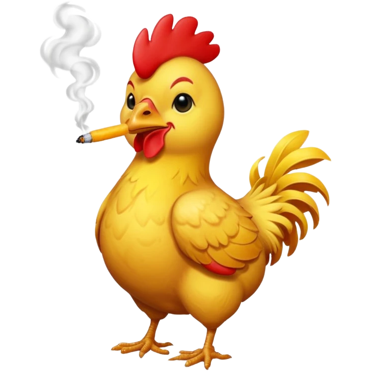 ℂ𝕙𝕚𝕔𝕜𝕖𝕟 𝕤𝕞𝕠𝕜𝕚𝕟𝕘 𝕒 𝕔𝕚𝕘𝕒𝕣𝕖𝕥𝕥𝕖 emoji