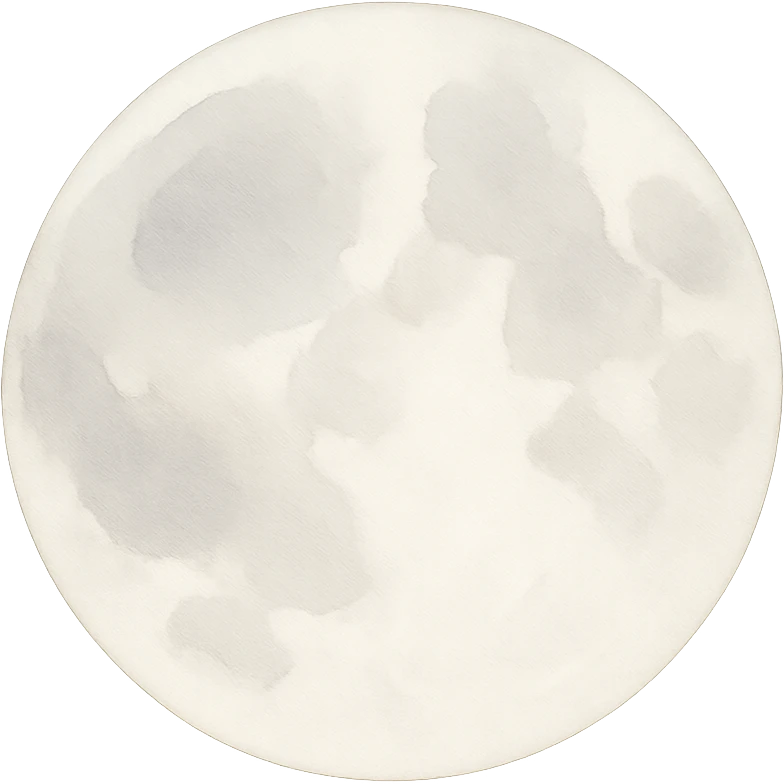 moon, watercolor art style emoji