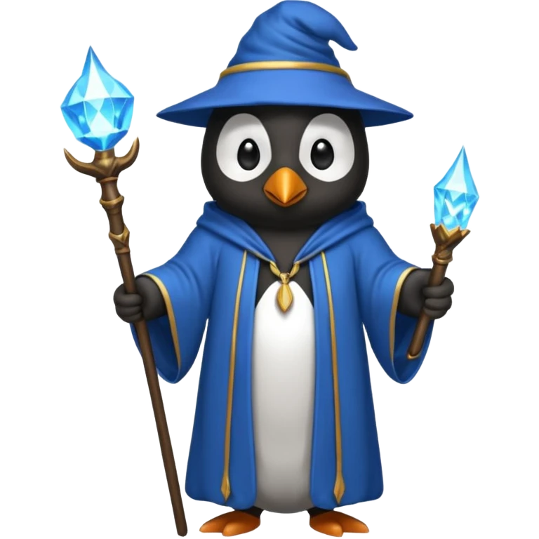 Penguin Wizard emoji