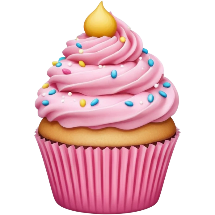 Cupcake with pink icing emoji
