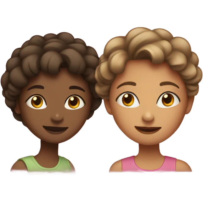 Mom and daughter besties emoji