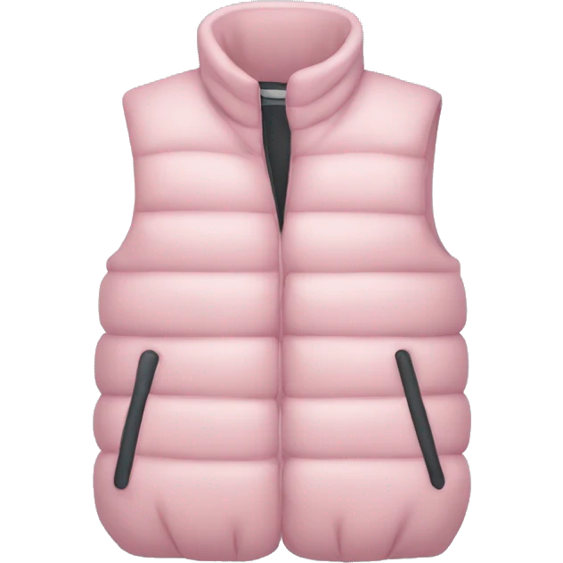 Light pink puffer vest emoji