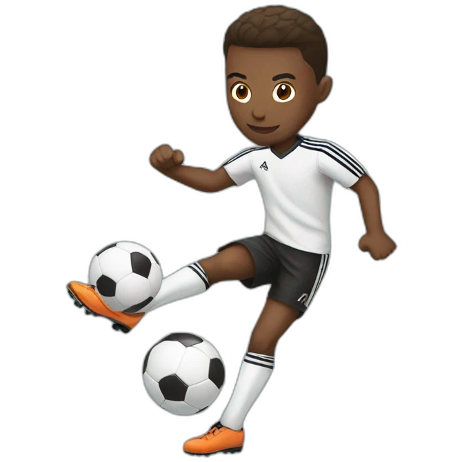 Kick on the ball emoji