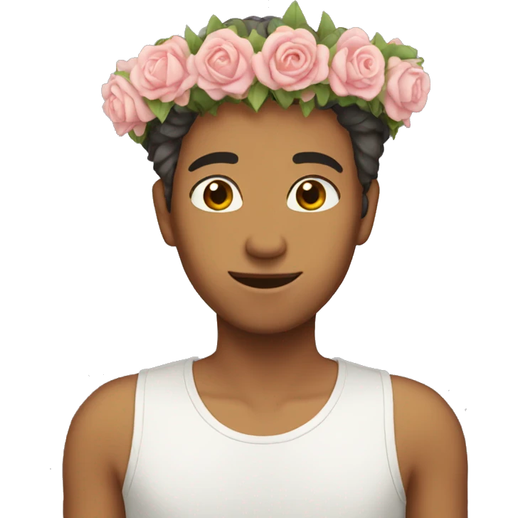 empty flower crown emoji