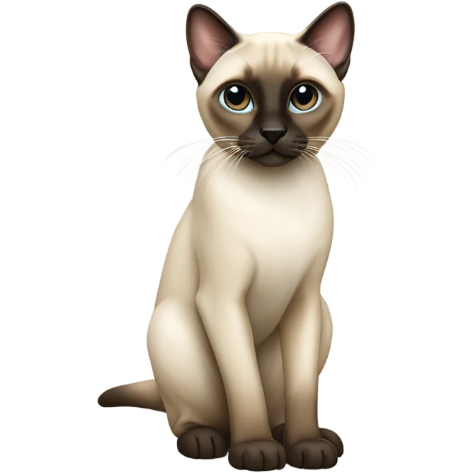 Seal point siam cat emoji