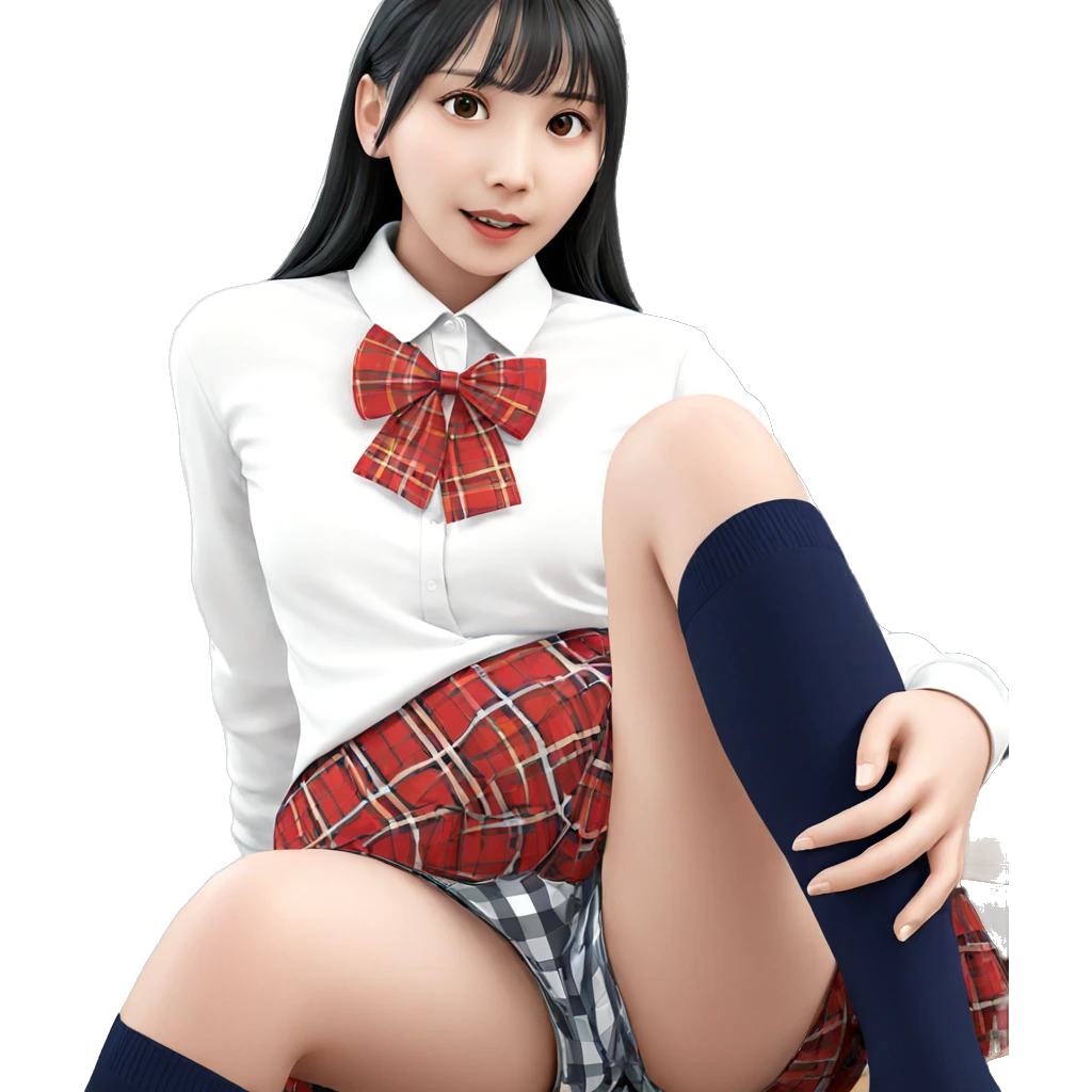 school girl in plaid outfit emoji
