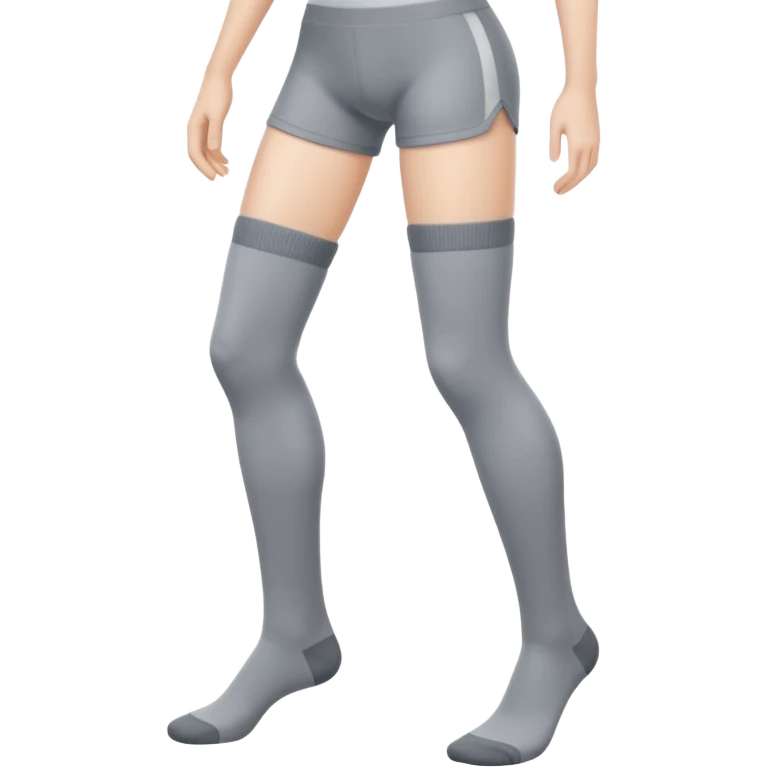 legs with long grey socks emoji