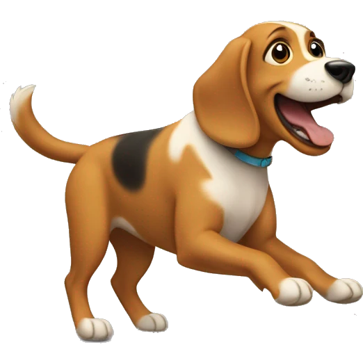 Dog dancing emoji