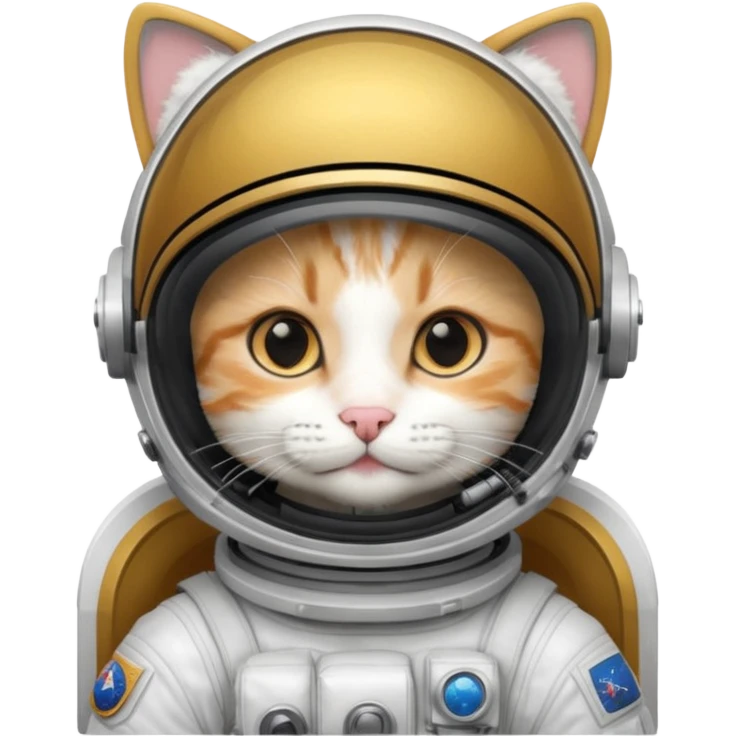 helmet closed Astronaut rides cat emoji