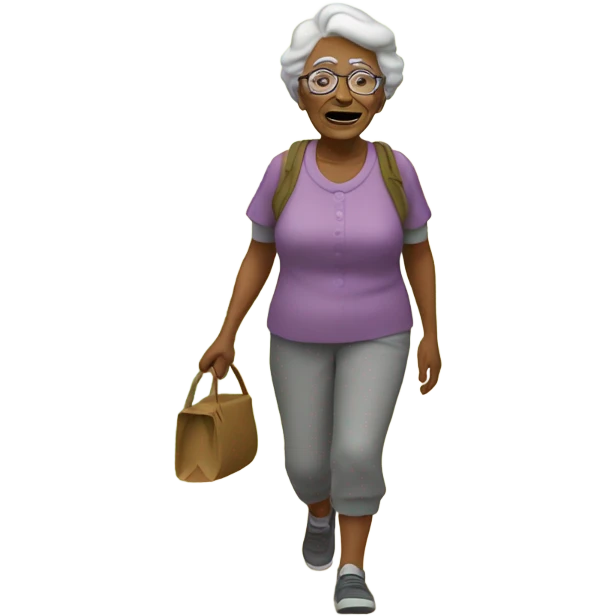 grandma on trail emoji