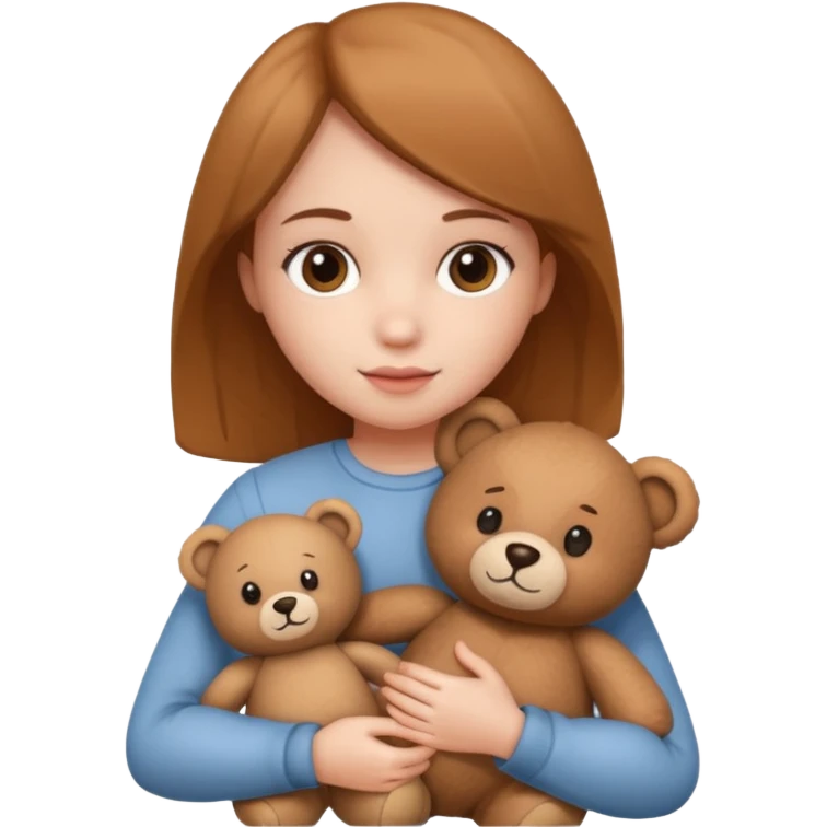 girl with teddy  emoji