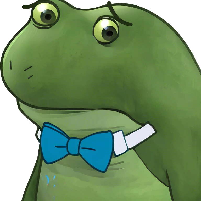 Bufo sad with a single tear falling his eyes  emoji
