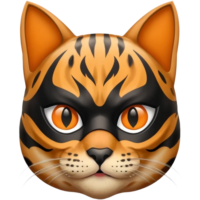 Bengal cat with batman mask emoji