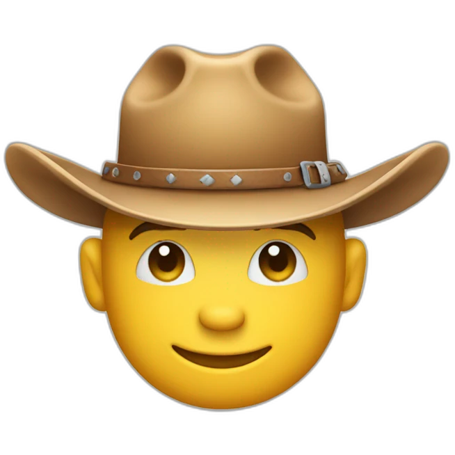 emoji whit thumb up and cow boy hat emoji