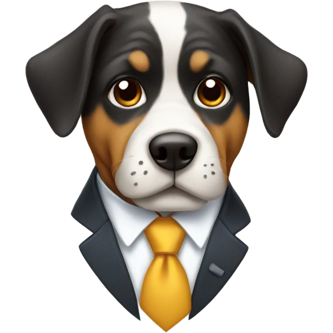 Dog with tie  emoji