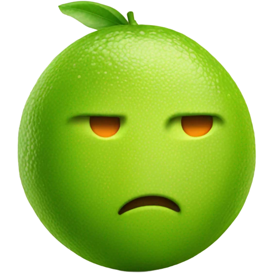 lime with orange color flesh inside emoji