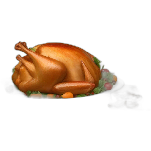 Table with turkey dinner emoji