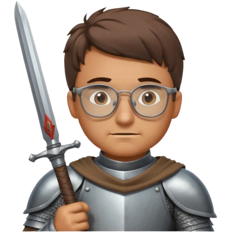 Knights with Glasses: Knight polishing sword while squinting


















 emoji