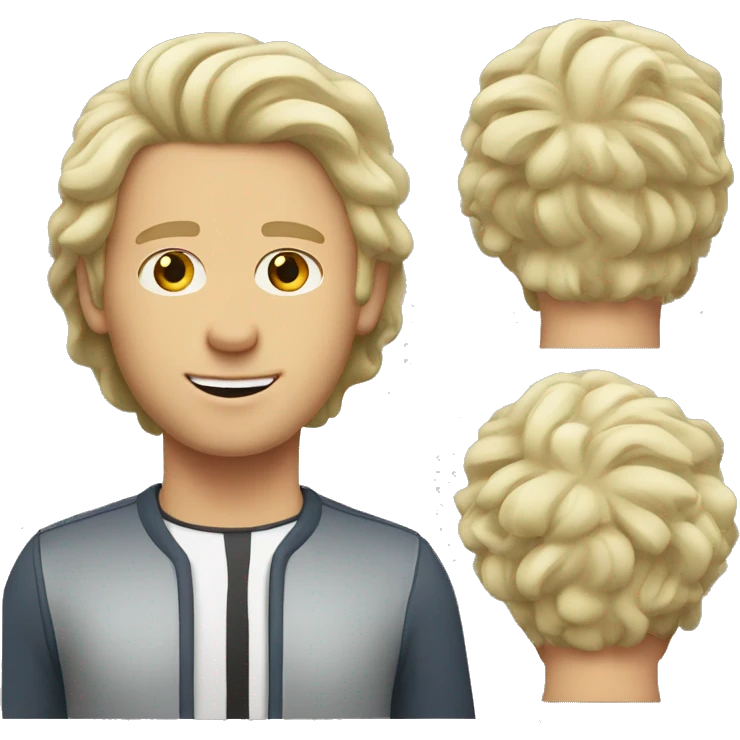 white man-wavy-hair-middle-parting emoji