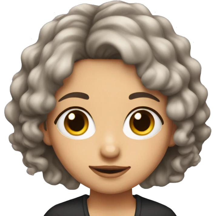 Coopera haired girl portrait emoji