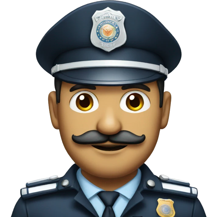 indian police man with moustache  emoji