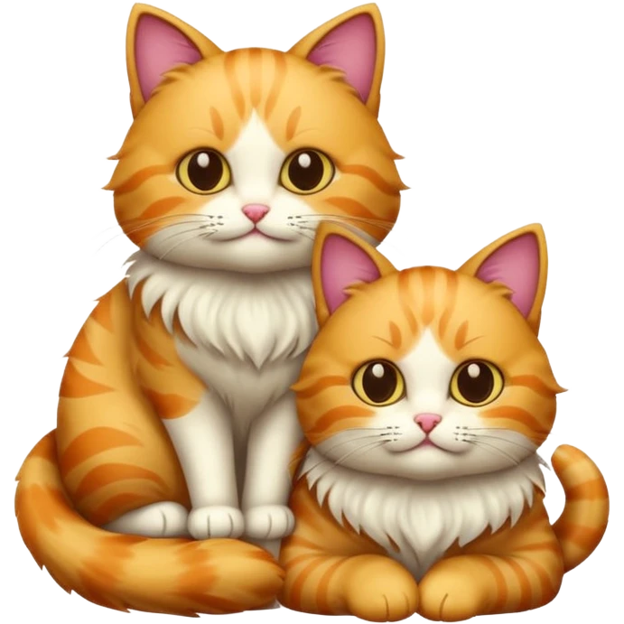 a cat on top of another cat emoji