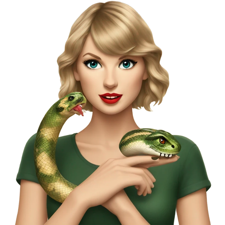 Taylor swift with snake emoji
