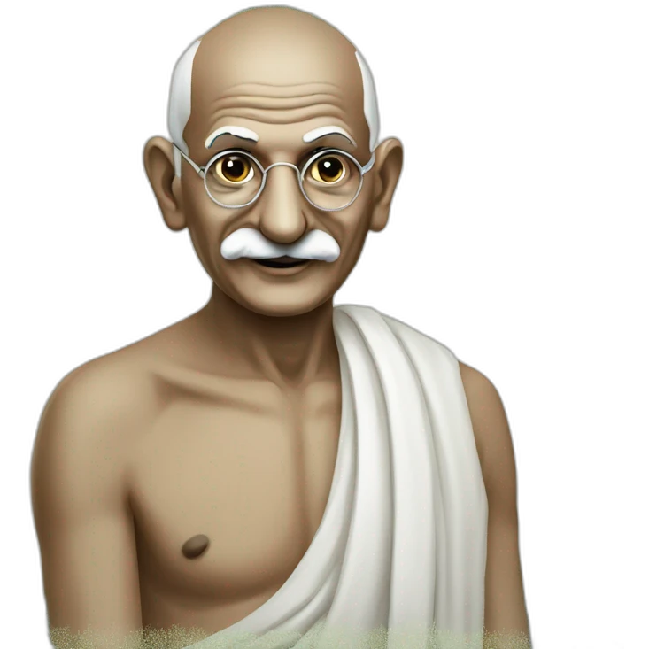 Gandhi ji with dollars  emoji