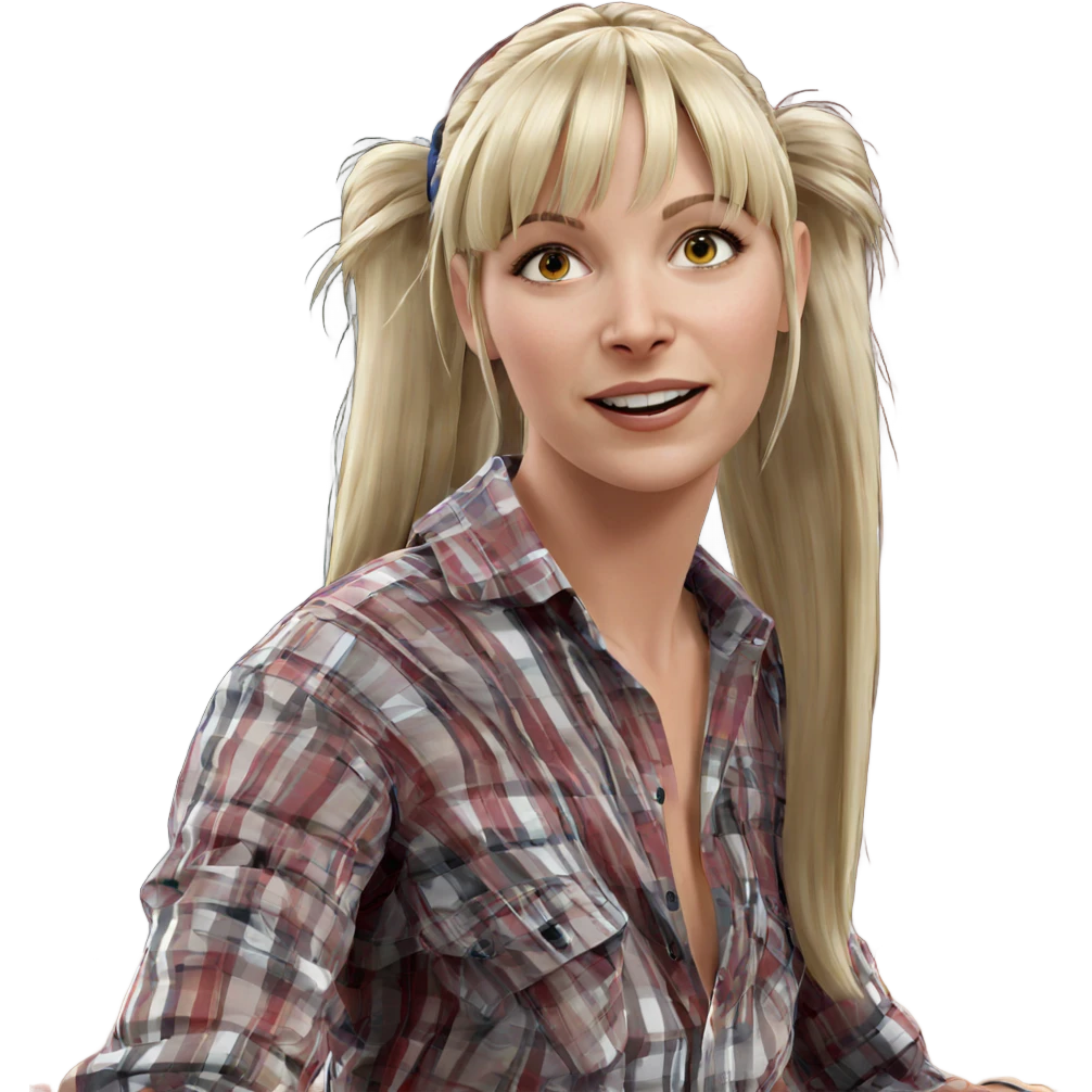 blonde girl with twintails emoji