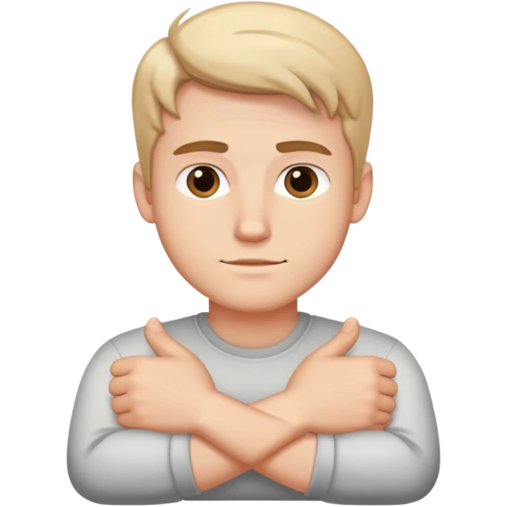 Guy with hands crossed nick ￼ emoji