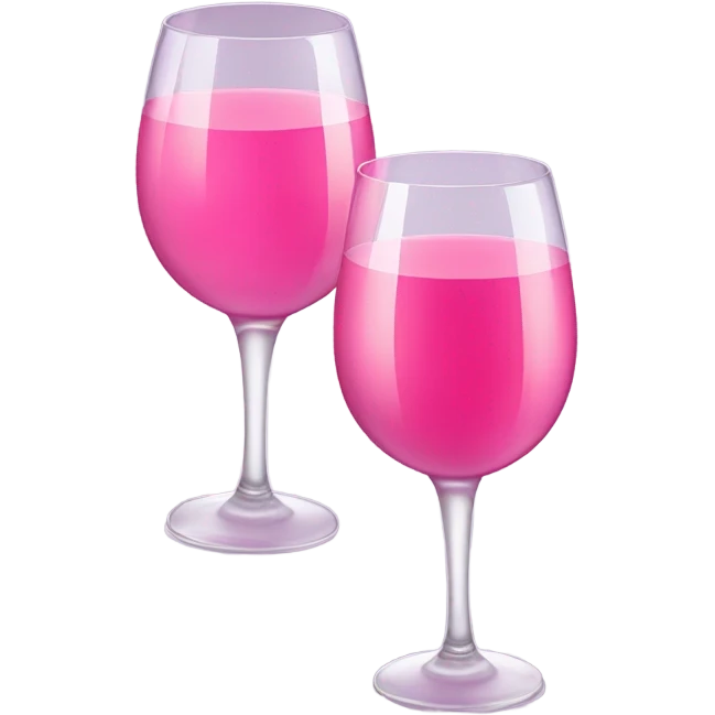 Wine glasses with pink juice emoji