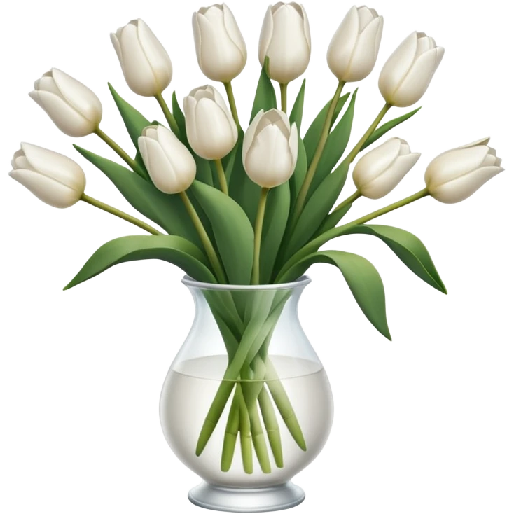 white tulips 
 emoji