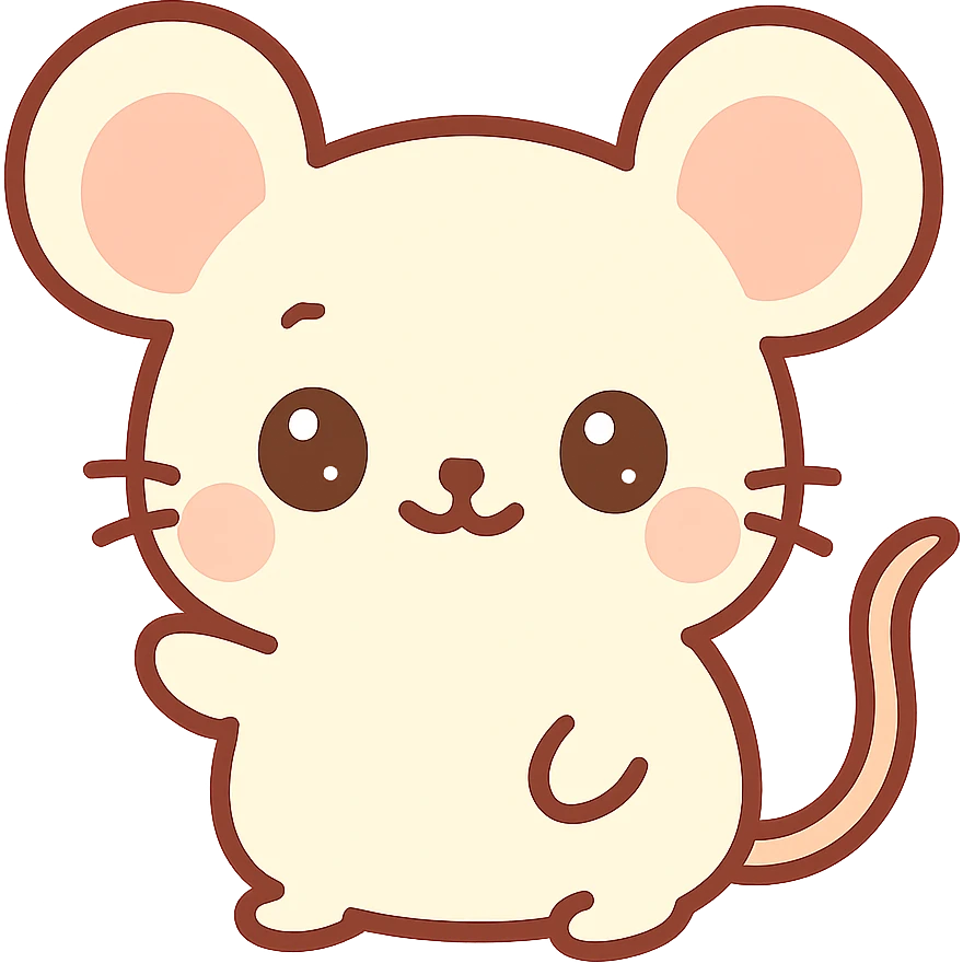 mouse emoji kawaii style emoji