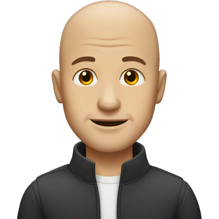 Bald man emoji