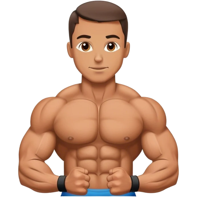 bodybuilder laying down abs exercise emoji