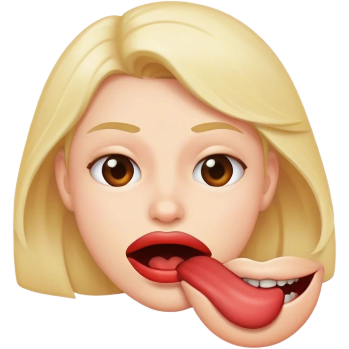 Lip biting emoji
