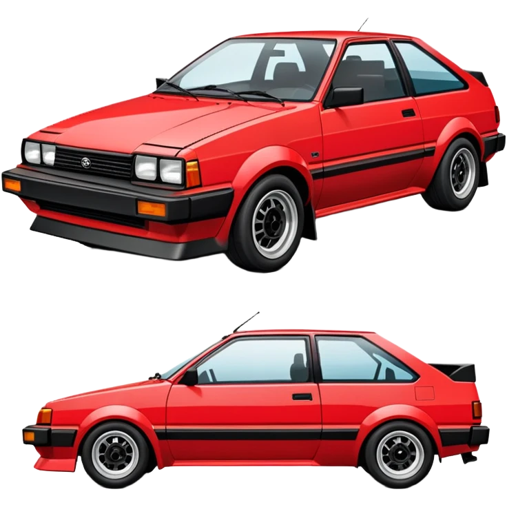 Toyota Corolla AE86 from 1980s emoji