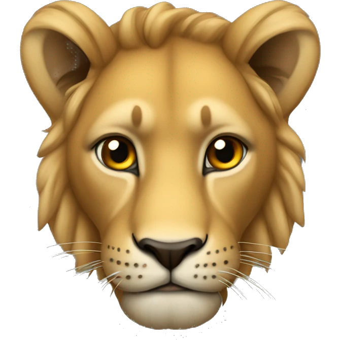Leão com olhos de coração  emoji
